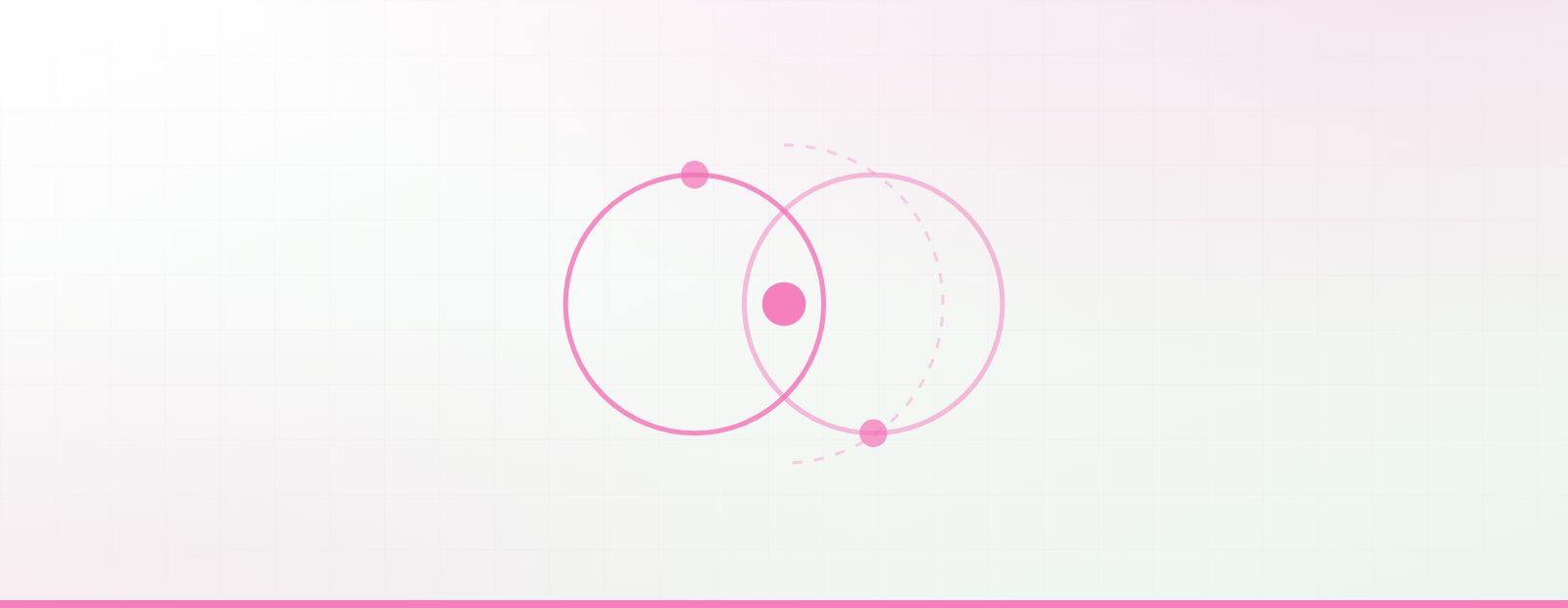 Illustration of interlocking rings and a feedback loop, representing the hormonal axes of the body