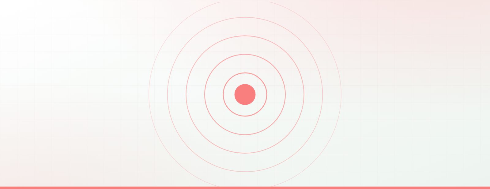 Illustration of concentric light waves radiating from a source, representing red and near-infrared photobiomodulation